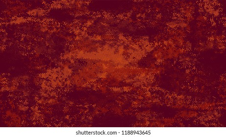 Grainy Distress Grunge Brush Texture. Rough Grungy Pattern Design. Overlay Grainy Style Texture. Orange and Brown Monochrome Print Design Background.