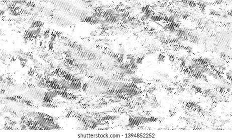 Grainy Distress Grunge Brush Texture. Rough Grungy Pattern Design. Overlay Grainy Style Texture. Black and White Noise Fashion Print Design Pattern.