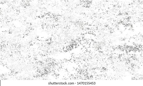 Grainy Distress Grunge Brush Texture. Cartoon Cracked Noisy Surface Pattern Design. Overlay Grainy Style Texture. Black and White Monochrome Print Design Background.