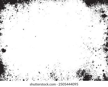 Grainy Distressed Monochrome Vector Pattern: A black and white abstract texture with scratchy and distressed elements