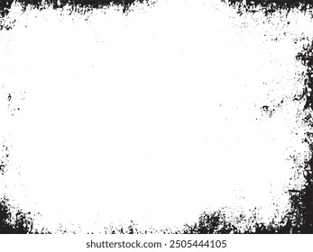 Grainy Distressed Monochrome Vector Pattern: A black and white abstract texture with scratchy and distressed elements