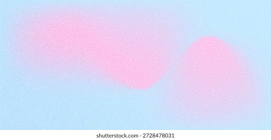 Abstrakter, körniger Farbverlauf, strukturierter, weicher, minimaler Hintergrund. Rosa und blau unscharfe Rauschtextur für Banner, Poster, Präsentationen