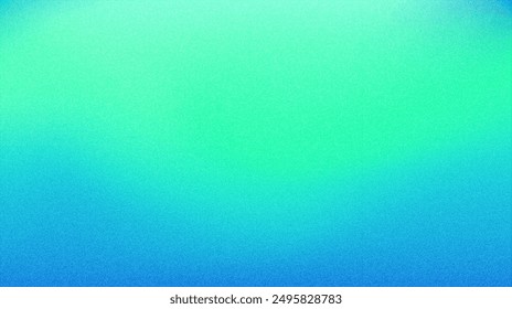 Grainy gradient background, Color gradient background, abstract green blue grain gradation texture,