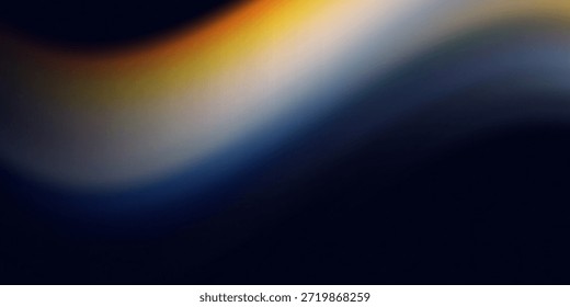 Fondo de gradiente granulado Onda de flujo de color brillante Naranja Azul Blanco Amarillo Negro Telón de fondo Textura de ruido Anuncio abstracto Diseño de encabezado de póster