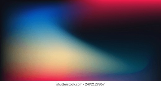 grainy gradient background grain texture retro blue orange red teal dark banner abstract design