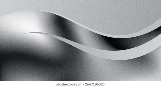 Fundo gradiente granulado, branco preto cinza monocromático abstrato ruído textura banner fundo.