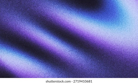 Textura gradiente con ondas de color liso en tonos índigo azul violeta púrpura profundo creado a partir de miles de puntos individuales. Estética minimalista moderna para diseño digital y visuales creativos. El gradiente granulado de ensueño con ondas de luz suaves crea una sensación fluida de profundidad y color para proyectos de diseño modernos. Superficie de gradiente abstracto granulado con transiciones de luz y sombra diagonales fluidas. Ilustración vectorial