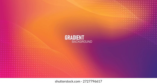 Fondo abstracto de la onda del gradiente granulado con las partículas que fluyen Fondo abstracto mínimo vibrante con las ondas lisas del gradiente. Concepto futurista.