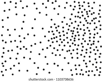 Grainy grunge abstract texture on a white background. Vector splatter of calligraphy ink in black on white background. Black ink blow explosion on white background. Paint spray, drop. Vector. 
