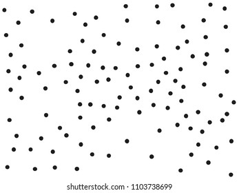 Grainy grunge abstract texture on a white background. Vector splatter of calligraphy ink in black on white background. Black ink blow explosion on white background. Paint spray, drop. Vector. 