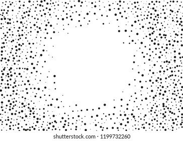 Grainy grunge abstract texture on a white background. Vector splatter of calligraphy ink in black on white background. Black ink blow explosion on white background. Paint spray, drop. Vector. 