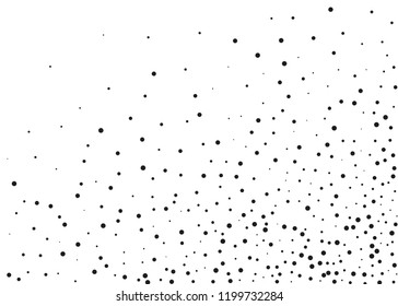Grainy grunge abstract texture on a white background. Vector splatter of calligraphy ink in black on white background. Black ink blow explosion on white background. Paint spray, drop. Vector. 
