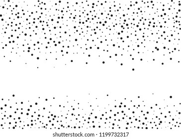 Grainy grunge abstract texture on a white background. Vector splatter of calligraphy ink in black on white background. Black ink blow explosion on white background. Paint spray, drop. Vector. 