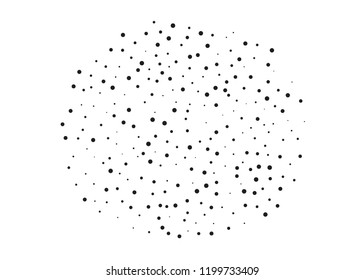 Grainy grunge abstract texture on a white background. Vector splatter of calligraphy ink in black on white background. Black ink blow explosion on white background. Paint spray, drop. Vector. 