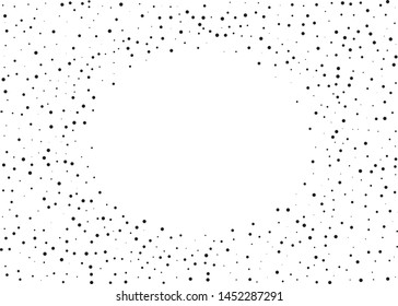 Grainy grunge abstract texture on a white background. Vector splatter of calligraphy ink in black on white background. Black ink blow explosion on white background. Paint spray, drop. Vector. 