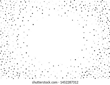 Grainy grunge abstract texture on a white background. Vector splatter of calligraphy ink in black on white background. Black ink blow explosion on white background. Paint spray, drop. Vector. 