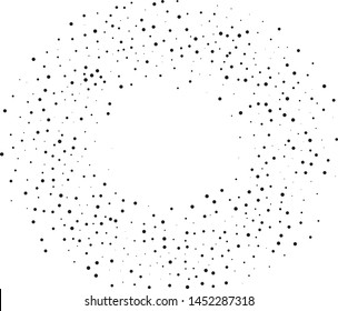 Grainy grunge abstract texture on a white background. Vector splatter of calligraphy ink in black on white background. Black ink blow explosion on white background. Paint spray, drop. Vector. 