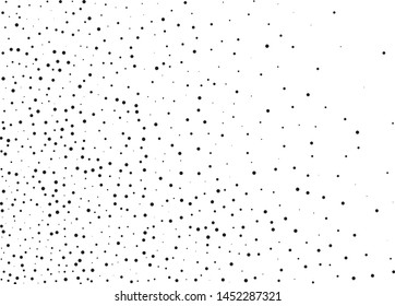 Grainy grunge abstract texture on a white background. Vector splatter of calligraphy ink in black on white background. Black ink blow explosion on white background. Paint spray, drop. Vector. 