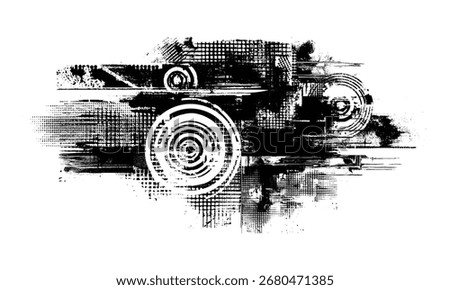 Grainy grunge stamp and ink textures – vintage letterpress, rough and eroded edges | vector illustration backgrounds