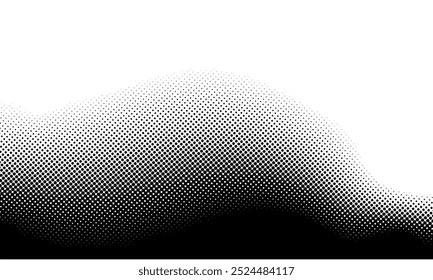 Fundo de textura de ondas de meio-tom granulado, ideal para projetos modernos, cartazes, arte digital e projetos criativos