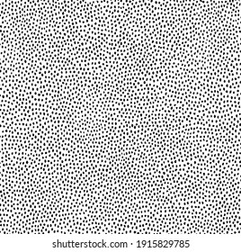 Grave y desordenada superposición de una pared vacía, envejecida y raspada. Líneas, puntos y puntos de textura estructural. El fondo de cuero fresco y artístico falso. Ilustración del vector abstracto. Negro aislado en blanco. EPS10