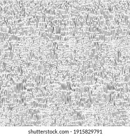 Grainy messy overlay of empty, aging, scratched wall. Lines, dots and spots structural texture. Cool and artsy faux leather background. Abstract vector illustration. Black isolated on white. EPS10