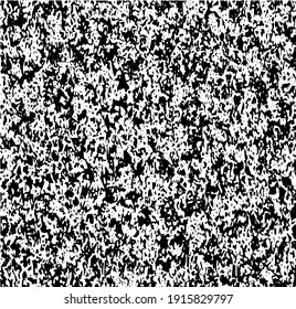 Grainy messy overlay of empty, aging, scratched wall. Lines, dots and spots structural texture. Cool and artsy faux leather background. Abstract vector illustration. Black isolated on white. EPS10