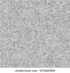 Grainy messy overlay of empty, aging, scratched wall. Lines, dots and spots structural texture. Cool and artsy faux leather background. Abstract vector illustration. Black isolated on white. EPS10