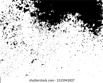 Grainy Overlay Texture. Distressed aged background. Vintage design element. Abstract Energy Background with Black Dust Particles.  Ink Print Distress Background. Grunge Texture. Vector.