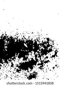 Grainy Overlay Texture. Distressed aged background. Vintage design element. Abstract Energy Background with Black Dust Particles.  Ink Print Distress Background. Grunge Texture. Vector.