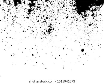 Grainy Overlay Texture. Distressed aged background. Vintage design element. Abstract Energy Background with Black Dust Particles.  Ink Print Distress Background. Grunge Texture. Vector.