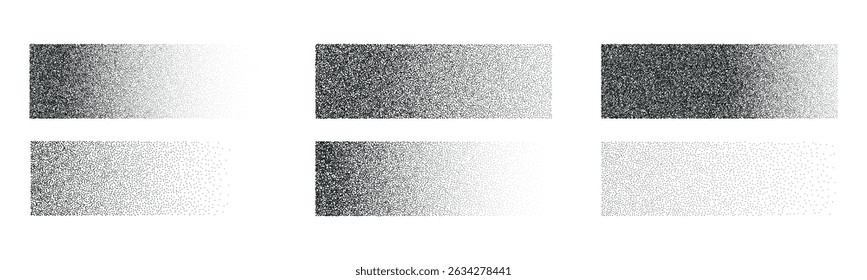 Grainy paper texture with noise overlay. Distressed charcoal effects and mezzotint patterns. Flat vector illustration isolated on white background.