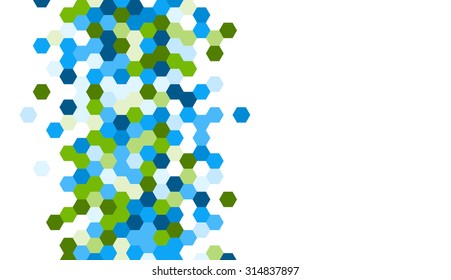 Grainy pattern composed of hexagones. Honeycomb vector background. 