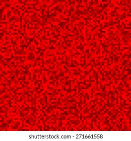 Grainy pattern composed of red squares. Checkered vector background. 