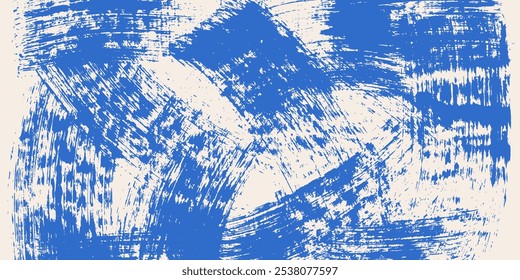 Pinceladas de pincel gruesas y audaces con textura dibujada a mano. Plantilla vintage dañada. Fondo de grunge retro para carteles, telón de fondo. Antiguo diseño de pared.