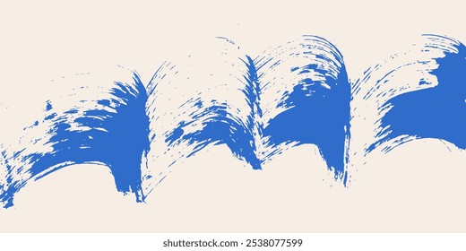 Pinceladas de pincel gruesas y audaces con textura dibujada a mano. Plantilla vintage dañada. Fondo de grunge retro para carteles, telón de fondo. Antiguo diseño de pared.