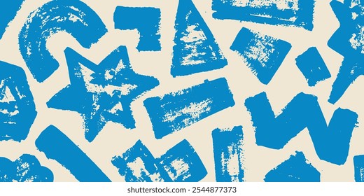Grainy rough bold brush strokes with hand drawn texture. Distress damaged  vintage template. Retro grunge background for posters, backdrop. Old wall design.