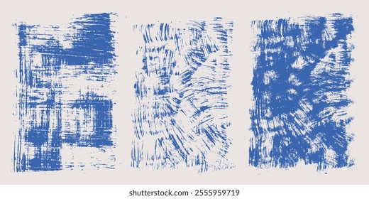 Grainy rough bold brush strokes with hand drawn texture. Distress damaged  vintage template. Texture overlay. Retro grunge background for posters, backdrop. Old wall design.
