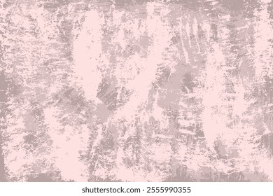 Grainy rough bold brush strokes, curves, spots with hand drawn texture. Distress damaged  vintage template. Retro grunge background for posters, backdrop. Old painted wall design. 