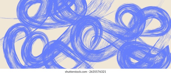 Grainy rough bold brush strokes with hand drawn texture. Distress damaged  vintage template. Texture overlay. Waves, curves. Retro grunge background for posters, backdrop. Old wall design.