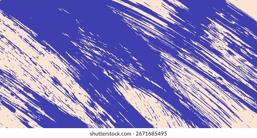 Traçados de pincel grosso áspero granulado com textura desenhada à mão. Angústia modelo vintage danificado. Sobreposição de textura. Ondas, curvas. Fundo grunge retrô para cartazes, fundo. Design de parede antigo.