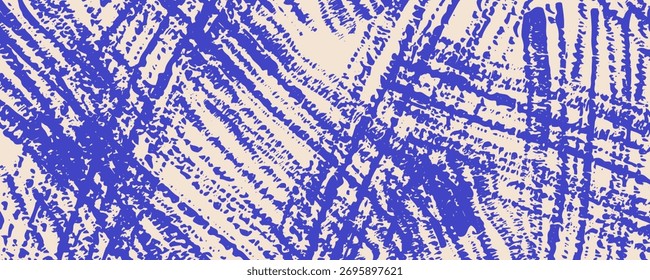 Grainy rough bold brush strokes with hand drawn texture. Distress damaged  vintage template. Texture overlay. Waves, curves. Retro grunge background for posters, backdrop. Old wall design.