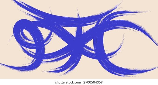 Traçados de pincel grosso áspero granulado com textura desenhada à mão. Angústia modelo vintage danificado. Sobreposição de textura. Ondas, curvas. Fundo grunge retrô para cartazes, fundo. Design de parede antigo.