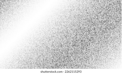 Grainy sand texture. Stippled gradient background. Grunge noise dotwork wallpaper. Black dots, speckles, particles or granules. Vector 