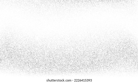 Grainy sand texture. Wavy stippled gradient background. Grunge noise dotwork wallpaper. Black dots, speckles, particles or granules. Vector monochrome 