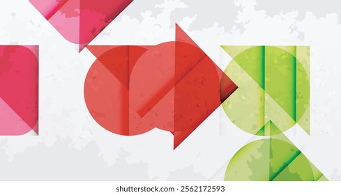 Grainy stain texture geometric abstract background with circles, squares and lines. Vector Illustration For Wallpaper, Banner, Background, Card, Book Illustration, landing page