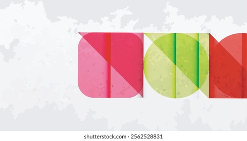 Grainy stain texture geometric abstract background with circles, squares and lines. Vector Illustration For Wallpaper, Banner, Background, Card, Book Illustration, landing page