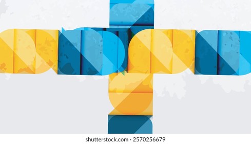 Grainy stain texture geometric abstract background with circles, squares and lines. Vector Illustration For Wallpaper, Banner, Background, Card, Book Illustration, landing page