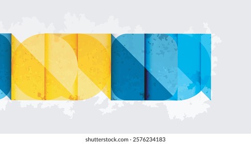 Grainy stain texture geometric abstract background with circles, squares and lines. Vector Illustration For Wallpaper, Banner, Background, Card, Book Illustration, landing page