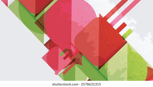 Grainy stain texture geometric abstract background with circles, squares and lines. Vector Illustration For Wallpaper, Banner, Background, Card, Book Illustration, landing page